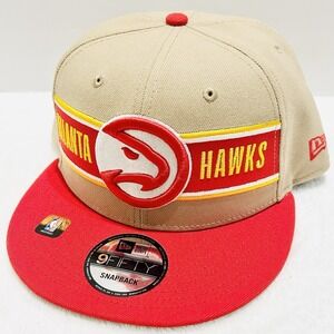New Era Atlanta‎ Hawks Draft 9FIFTY Snapback Hat Cap Adjustable Beige NBA
